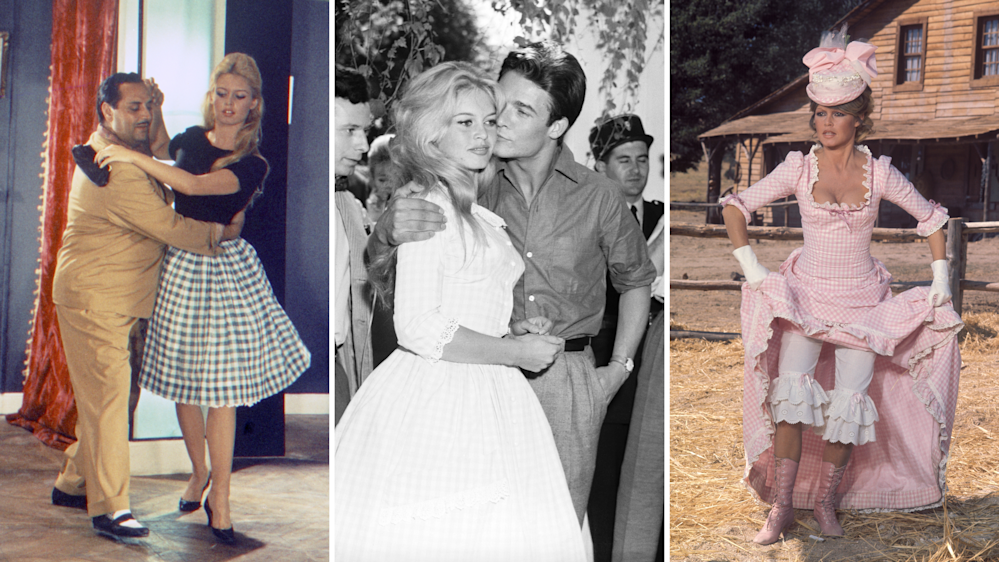 L-attrice Brigitte Bardot con Dario Moreno sul set del film Voulez-vous danser avec moi, 1959; BB al suo matrimonio con Jacques Charrier, 1959; l-attrice sul set de Les Petroleuses,1971.