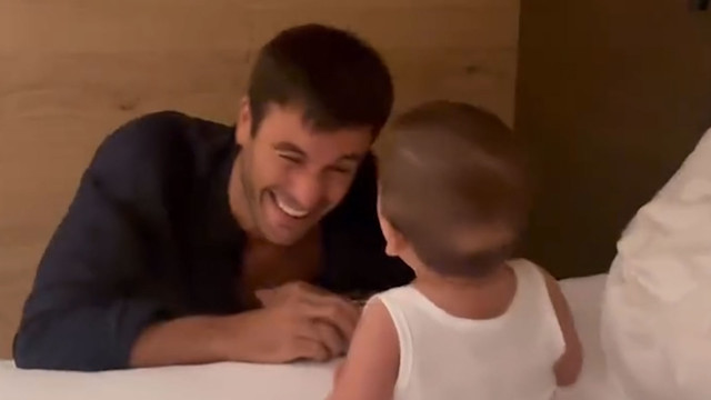 Pierpaolo Pretelli, il dolce video con il figlio Kian